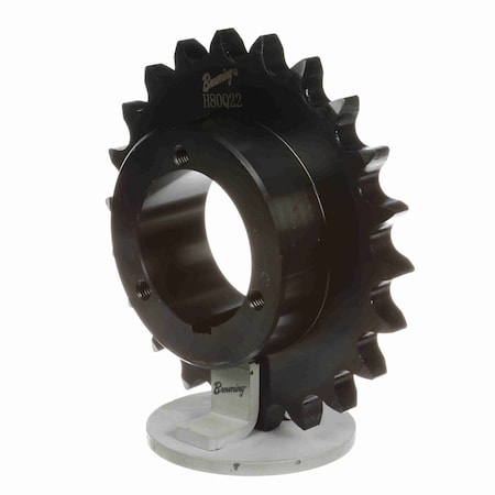 Browning Steel Bushed Bore Roller Chain Sprocket, H80Q22 H80Q22